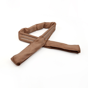 費用対効果の高いCE認証取得済みEN1492-2認証取得済み工業用ブラウンポリエステル6トン丸型リフティングスリング（物流用） - Product Image 2