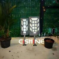 Farola Solar LED Cishine IP65 Impermeable, Todo en Uno, con Iluminación de Cuatro Lados, Amplia Área de Iluminación, Ahorro de Energía para Iluminación Vial