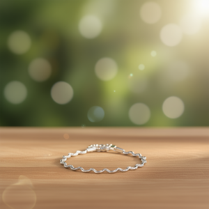 Pulsera Amy Amy Fashion con eslabones de cadena chapada en plata, estilo clásico para mujer, joyería de regalo P2070 - Product Image 2