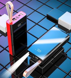 Muestra gratis! Batería de polímero de litio de interfaz de salida dual de alta capacidad Banco de energía delgado de 30000mAh con espejo de pantalla digital - Product Image 3