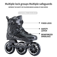 Rollers en Ligne de Vitesse Roselle à 3 Roues en PVC pour Hommes et Femmes Adultes Modèle XT-3