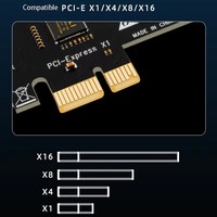 Tarjeta Adaptadora de PCIE a USB3.2 Tipo C, 6 Puertos USB A, 2 Puertos USB C a PCI-E X1 X4 X8 X16, Adaptador de Conversión para Panel Frontal de PC, Tarjeta de Expansión