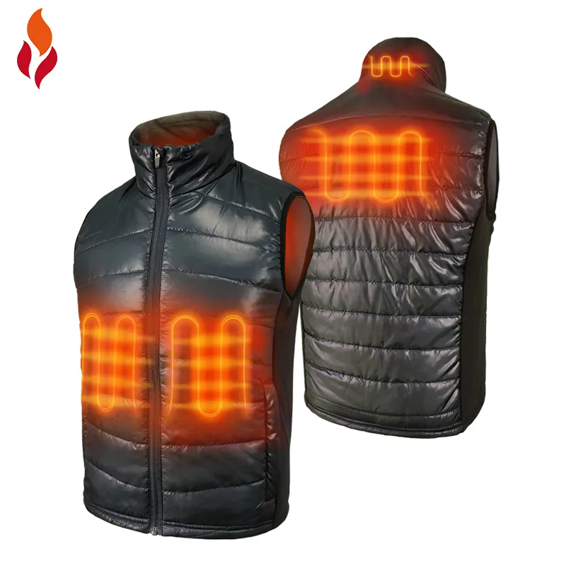 NUANRONG-almohadilla de calor para juegos de invierno, chaleco de 12V con USB, batería de calentamiento rápido, cálido, para caza