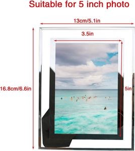 In the Trend TY-20250210-01 Crystal Glass <b>Gold</b> 8x10 Photo <b>Frame</b> for Tabletop Display Vertical/Horizontal China - Product Image 3