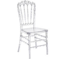 Chaises Chiavari Napoléon modernes empilables en résine transparente, portables, en plastique acrylique clair pour salle à manger, fête, événement