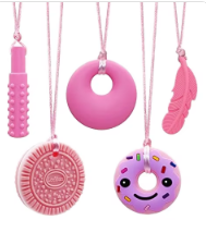 Jouet de dentition en forme de dents de requin, sans avis négatifs, transfrontalier, <span class=keywords><strong>pour</strong></span> pendentif en silicone, <span class=keywords><strong>collier</strong></span> à mâcher adapté aux enfants autistes - Product Image 1