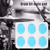 Pads de gel amortisseurs pour batterie, pads de gel pour batterie, pads de silencieux pour batterie, amortisseurs de chocs en gel, languettes en silicone, accessoires pour instruments de percussion