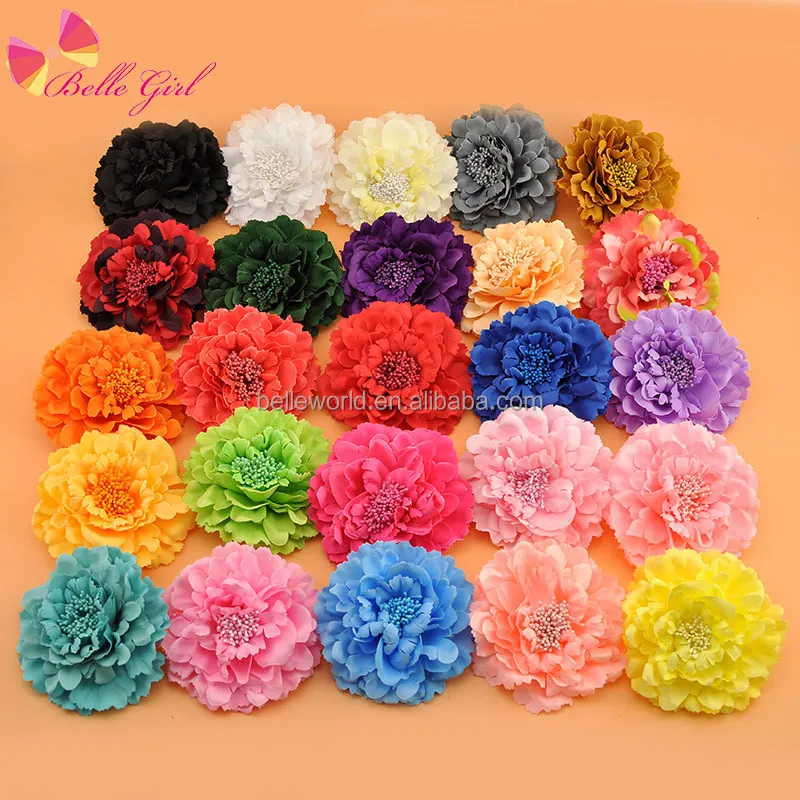 BELLEWORLD factory premium coreano a buon mercato girasole clip di capelli decorazione crochet fiore artificiale clip di capelli per le vacanze estive