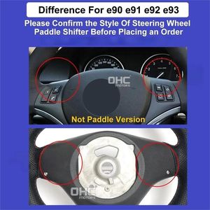 Volant en fibre de carbone véritable en stock local aux États-Unis pour <span class=keywords><strong>BMW</strong></span> E90 E92 E93 M3 328i 335i <span class=keywords><strong>135i</strong></span> manuel sans trous pour palettes de changement de vitesse OHC - Product Image 6