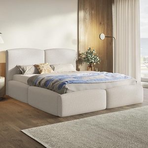 Cama Moderna Letti con Espacio de Almacenamiento, Estructura de Listones, Tapicería de Terciopelo, Marco de Madera, Sistema de Elevación a Gas, Cabecera Acolchada, Ecológica - Product Image 6