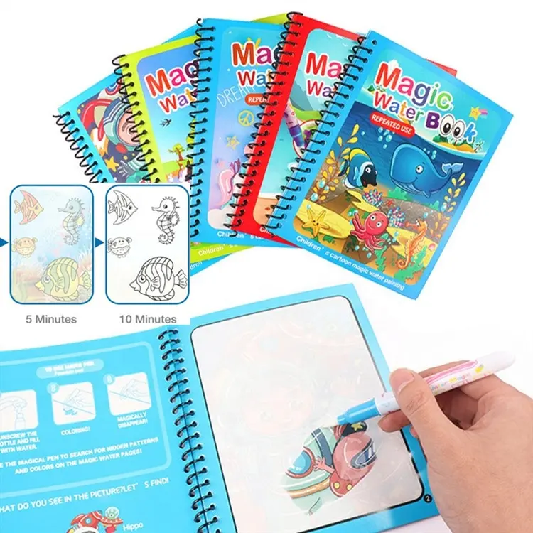 Libro di pittura ad acqua creativa per bambini libro di pittura ad acqua colorata la colorazione dell'asilo può essere utilizzata ripetutamente