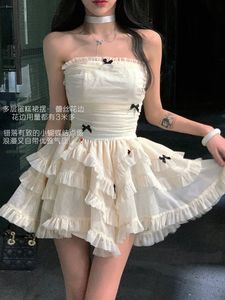 Vestido de Fiesta Estilo Francés Chic Pure-Cut 2026, Nueva Colección de Verano para Mujer, Cintura Ajustada, Top Tubo, Alta Costura, Falda de Tul con Volumen - Product Image 3