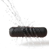 Haltères en fonte de fer en silicone de qualité alimentaire, barre de gym 1 kg, antidérapants, respectueux de la peau, outil d'entraînement de force, utilisation à domicile, yoga, pilates, fitness