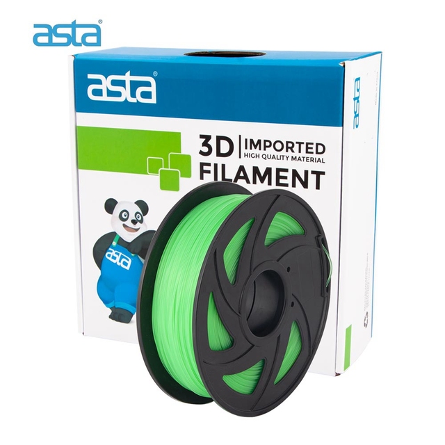 ASTA 3D Printer Filament 1.75mm 1KG 1Roll ABS PLA TPU PETG ASA PLA+ Materials Luminous Glow in the Dark Green