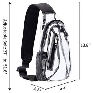 Sac de poitrine transparent imperméable en gros pour sports de plein air, sacoche de voyage et de fitness, sac de rangement - Product Image 2