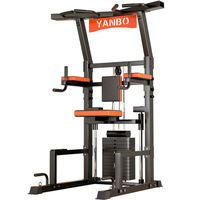 Barras Paralelas Individuales de Acero para Uso Doméstico, Equipo de Fitness Multifuncional con Funciones de Remo Sentado, Entrenador Integral