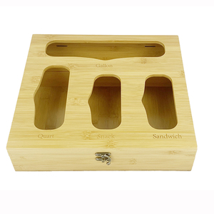 Quality Bamboo zipper bag container storage bags box drawers ziplock bag storage organizer