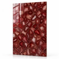 Pierre agateuse rouge frittée ultra-mince, finition brillante personnalisée avec 3 motifs continus, support ODM/OEM
