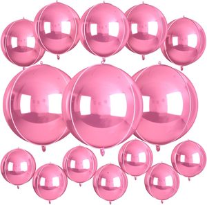 15 Palloncini in Foil 4D Viola Chiaro, Rosa, <span class=keywords><strong>Oro</strong></span>, Rosso da 22/15/10 Pollici per Decorazioni di Laurea, Compleanno, Matrimonio, Halloween, Natale - Product Image 5