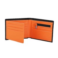 Dompet kulit asli pria bisnis tipis mewah dengan penghalang RFID desain lipat slot kartu banyak & kantong koin ritsleting hadiah