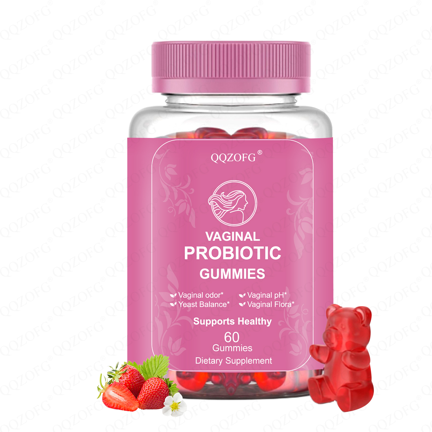 CC OEM Индивидуальные вагинальные пробиотические мармеладки 5 миллиардов CFU Lactobacillus XOS для женщин с пищеварительным иммунитетом, поддержка женского здоровья