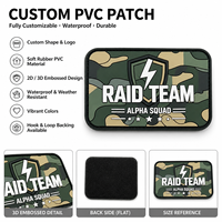 Parche de PVC 2D Personalizado, Parche con Logotipo en Relieve de Camuflaje para Ropa de Exterior, Chaquetas y Bolsos