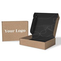 Boîte aux lettres en carton ondulé biodégradable haut de gamme avec logo personnalisé, pelliculage mat, revêtement UV, moderne, luxueuse et écologique pour vêtements