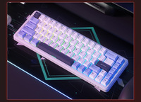 Clavier mécanique filaire AK680 MAX 68% avec structure supérieure, BT 2.4GHz sans fil, interrupteur à effet Hall, rétroéclairage RVB