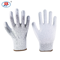 Gants de travail de sécurité gris 13G résistants aux coupures et antidérapants avec revêtement PU, directement de l'usine