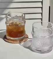 Haisiman – Tasse à whisky en verre épais style Instagram, tasse à café résistante à la chaleur, design suspendu, style nordique/minimaliste