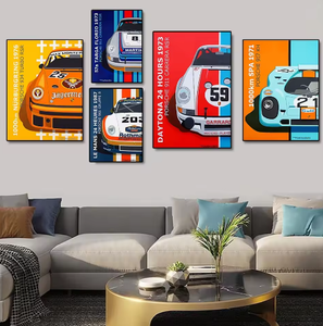 Cuadro de Arte Acrílico de Estilo Moderno, Impresiones de Coches Deportivos en HD con Marco Negro para Decoración del Hogar y Sala de Estar - Product Image 4