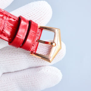 Reloj con Esfera con Incrustaciones de Diamantes de Color Rojo Heme, Elegante Calendario Anual, Movimiento Automático, Reloj para Fiestas de Cóctel - Product Image 6