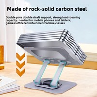 Support de tablette rotatif entièrement métallique et réglable pour iPad, téléphone, bureau, idéal pour les utilisateurs décontractés et les jeux (spécial pour manger en jouant)