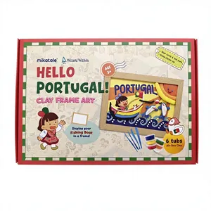 Nouveauté 2026 : Kit d'art créatif pour enfants avec argile <span class=keywords><strong>à</strong></span> séchage <span class=keywords><strong>à</strong></span> l'air ultra-légère pour cadre photo 3D, jouet intellectuel de modelage DIY - Product Image 1