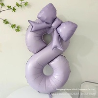 Foto-Requisiten zum 1. Geburtstag und Feiertagen für Mädchen, Aluminiumfolie, rosa Schleifen-Zahlenballons, Partydekorationen und fotografische Hintergründe