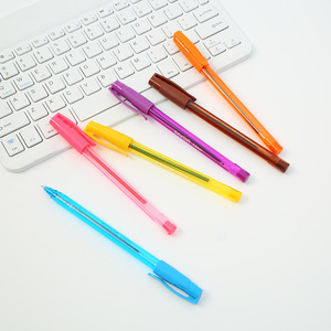 Bolígrafo Promocional de Plástico Transparente con Punta de Bola, Personalizable con Logotipo, Tinta Multicolor, para Oficina/Escuela, Superventas en China - Product Image 5