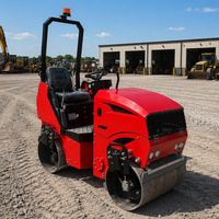 Compacteur de sol et d'asphalte à double tambour vibrant, diesel et essence, 1 tonne, 1,2 tonne, 2 tonnes, EURO 5 CE EPA