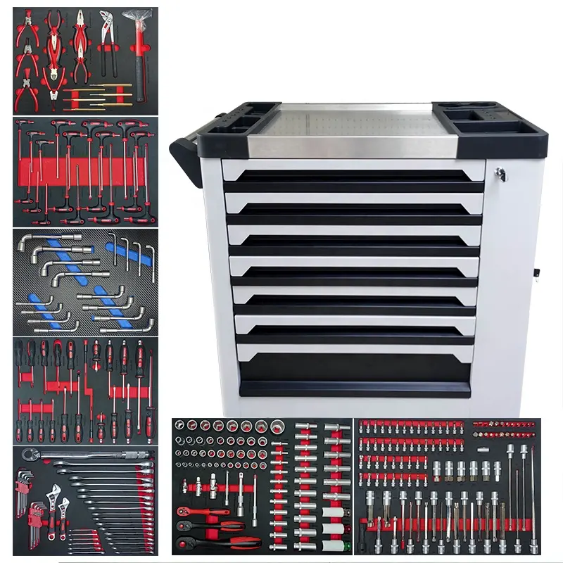 Professional 298個Tool Set Workshop Tools Cabinet Mechanical CabinetとTools