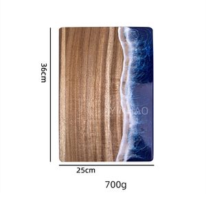 Tùy Chỉnh Laser Khắc Màu Xanh Đại Dương Sóng Keo Gỗ Nhựa Thớt Hội Đồng Quản Trị Epoxy Nhựa Cắt Hội Đồng Quản Trị - Product Image 2