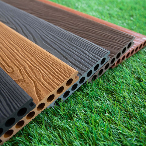 Corrosion Resistant and Not Easy to Deform Wood Plastic Composite WPC 3d Embossing Decking Outdoor Garden Flooring
