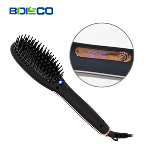 Bdisco Electric Hair Straightener Comb 230C Digital Display Negative Ion Adjustable Heat For Home Use - Product Image 1