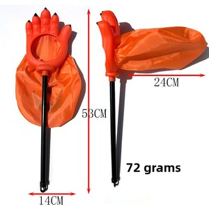 Borsa per caramelle a forma di zucca di Halloween, Borsa a mano per caramelle, Borsa per caramelle a forma di mano di mostro con artiglio, Decorazione e accessorio giocattolo di Halloween - Product Image 3