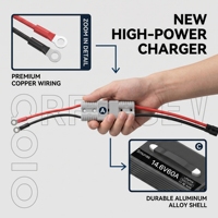Cargador de Batería LiFePO4 de 58.4V 30A Profesional con Indicador LED de 3 Etapas, 5 Protecciones y Carga Rápida para RV, Van, Remolque, Marino, 1800W