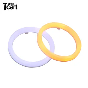 Tcart Milky white cover two colors aperture hot product 12v 4014 70mm 80mm 90mm auto led angel eyes rings