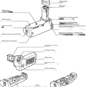 Empuñadura de Batería para Cámaras Réflex Digitales <span class=keywords><strong>Canon</strong></span> EOS 60D/60DA, Apta para Fotografía Vertical y Extensión de la Duración de la Batería - Product Image 5