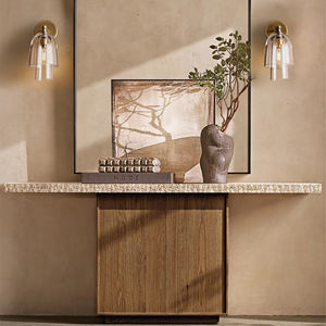 Table console en <span class=keywords><strong>bois</strong></span> Wabi Sabi haut de gamme, meuble d'entrée moderne de style américain pour salon et décoration de hall de villa - Product Image 2
