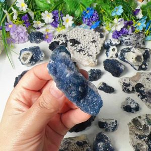 Blu grezzo Fluorite campione di pietra naturale blu Fluorite Cluster di cristallo minerale per la decorazione - Product Image 3