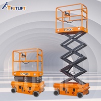 Plateforme élévatrice mobile de chantier, type ciseaux hydrauliques, capacité de charge 200-400 kg, hauteur 5 m, métal antirouille, utilisation extérieure
