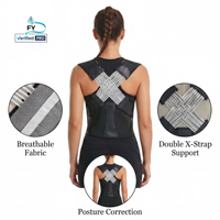 Nouvelle usine personnalisée Posture soutien du dos réglable épaule Posture orthèse lisseur matériau Composite soutien lombaire pour