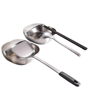 Stainless Steel Soup Spoon And Spatula Holder With Lid Rack Heat Resistant Kitchen Countertop Utensil Storage Organizer - Product Image 1